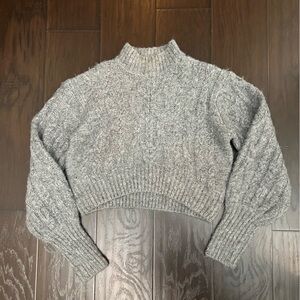 Forever21 Super Cropped Cable Knit Sweater